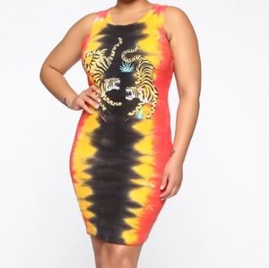 Tiger Tie Dye dress